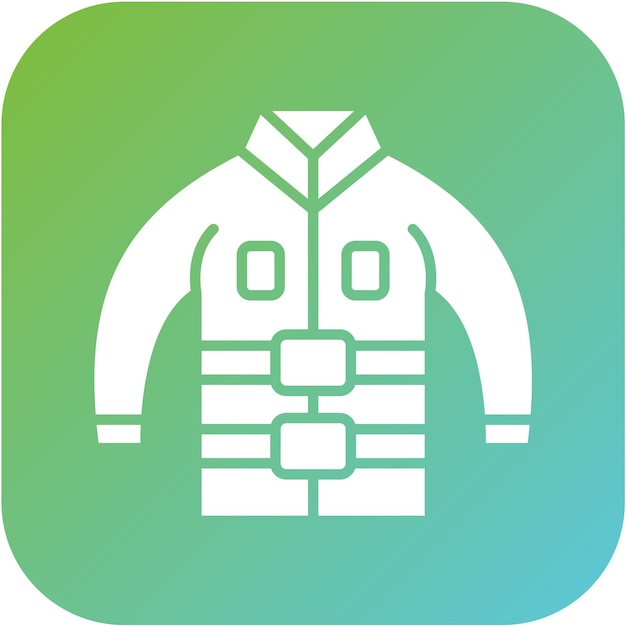El estilo del icono de la chaqueta de bomberos