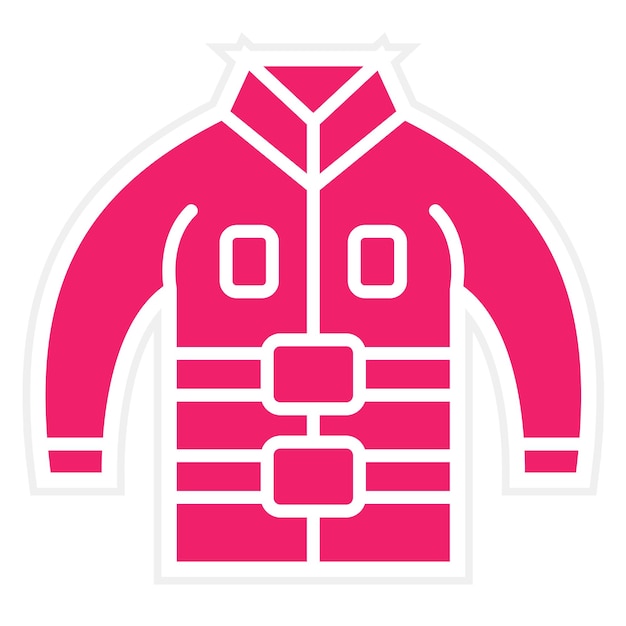 El estilo del icono de la chaqueta de bomberos