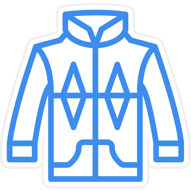 Estilo del icono de la chaqueta de diseño vectorial