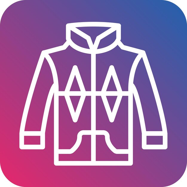 Estilo del icono de la chaqueta de diseño vectorial