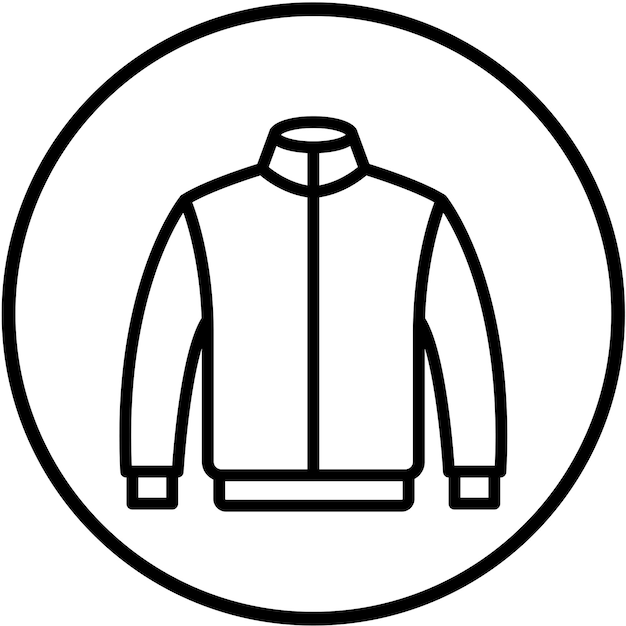 Estilo del icono de la chaqueta de diseño vectorial