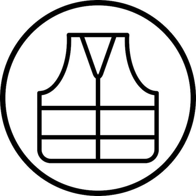El estilo del icono de la chaqueta de vida