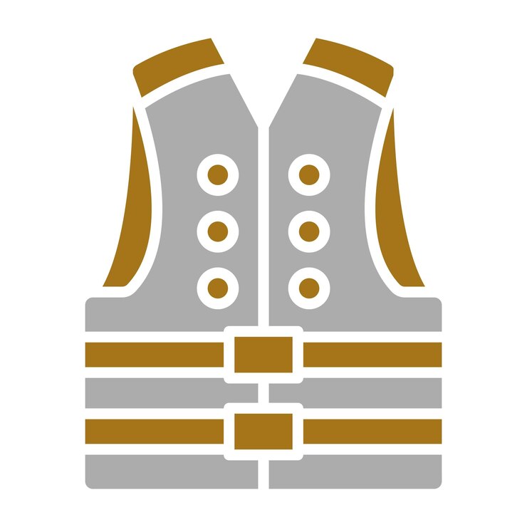 Vector el estilo del icono de la chaqueta de vida
