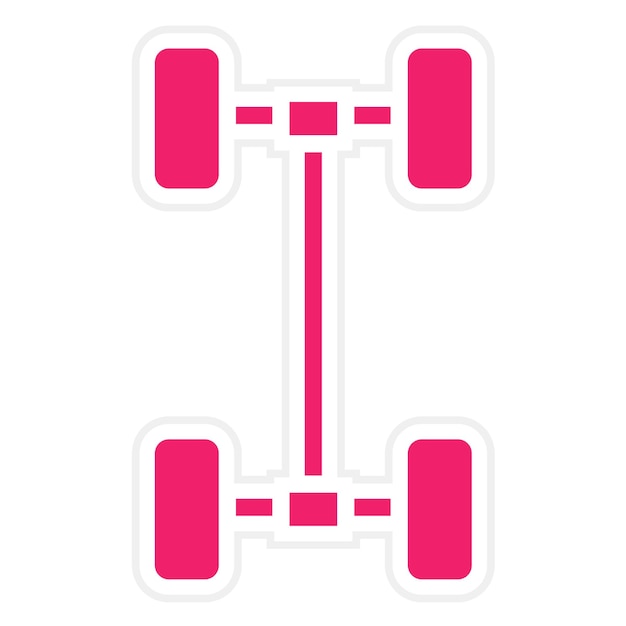 Estilo del icono del chasis de diseño vectorial