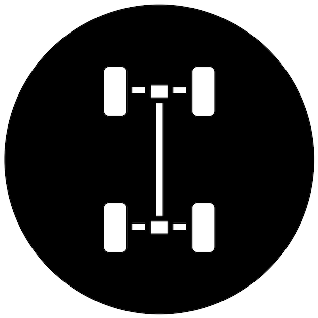 Estilo del icono del chasis de diseño vectorial