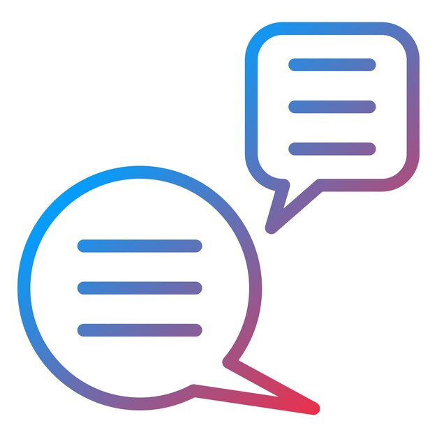 Estilo del icono del chat de burbujas