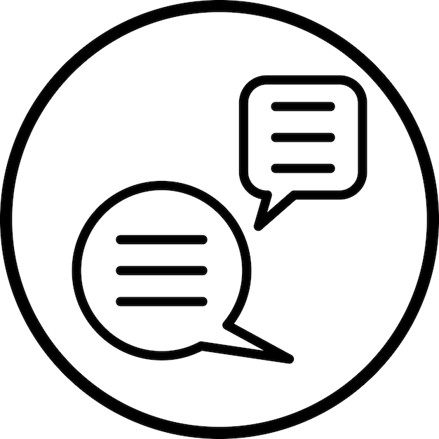 Estilo del icono del chat de burbujas
