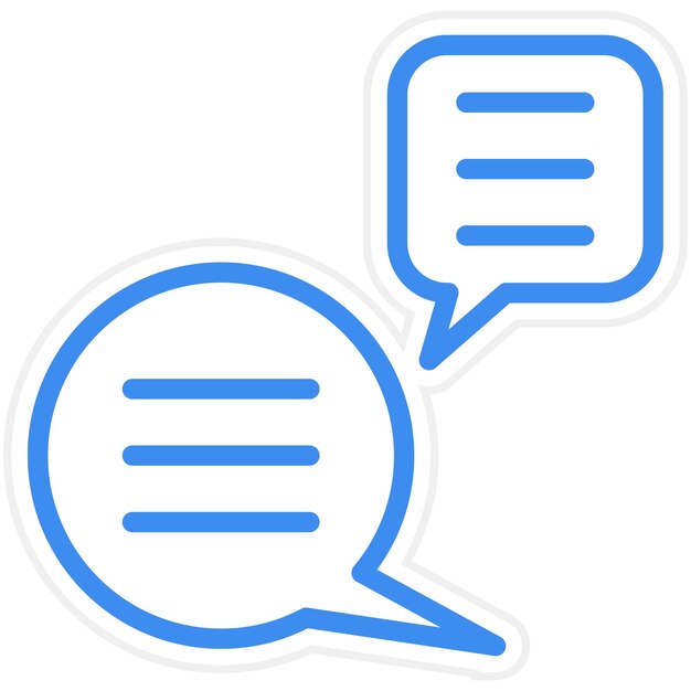 Estilo del icono del chat de burbujas