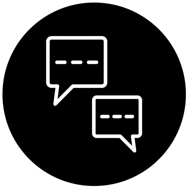Estilo de icono de chat de diseño vectorial de VR