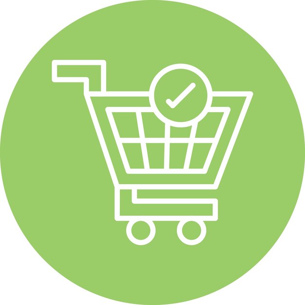 Estilo del icono de checkout de diseño vectorial