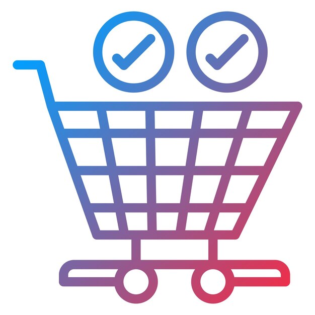 Estilo del icono de checkout de diseño vectorial