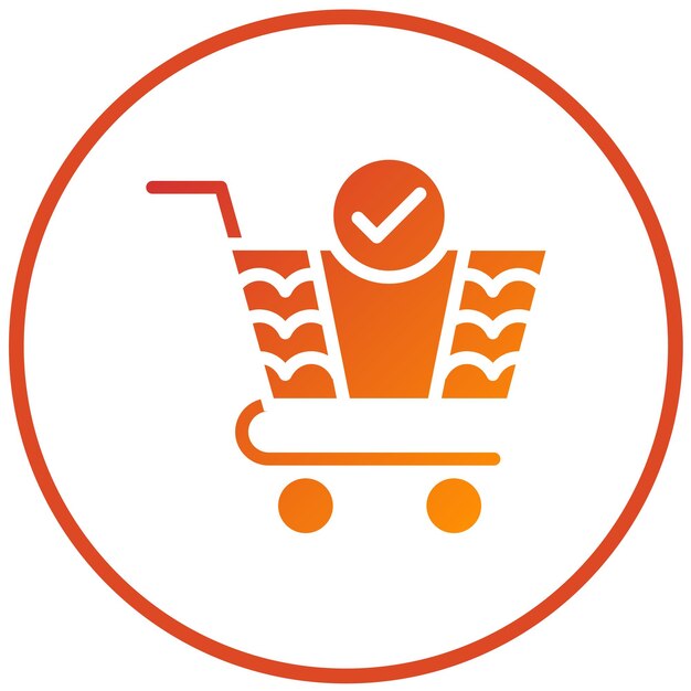 Estilo del icono de checkout de diseño vectorial
