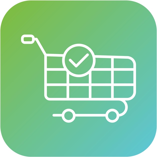 Estilo del icono de checkout de diseño vectorial