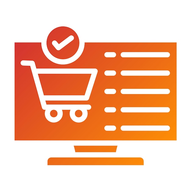 Estilo del icono de checkout de diseño vectorial
