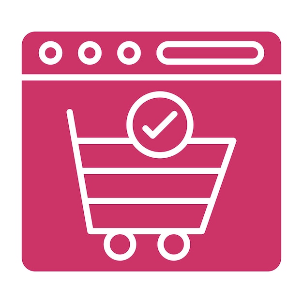 Estilo del icono de checkout de diseño vectorial