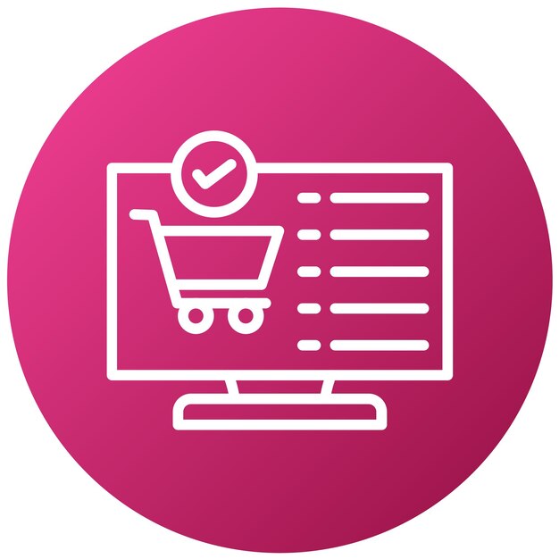 Vector estilo del icono de checkout de diseño vectorial