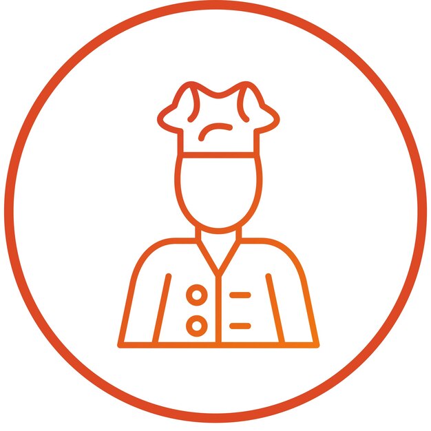 Estilo del icono del chef