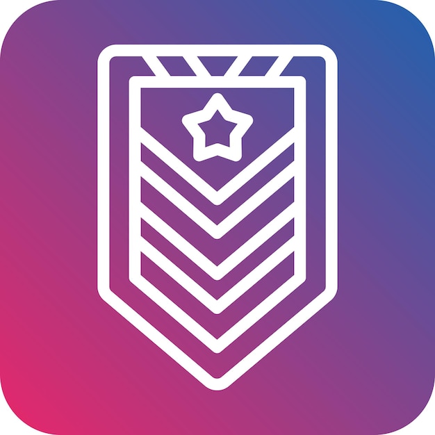 El estilo del icono Chevron del ejército