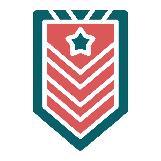 El estilo del icono Chevron del ejército
