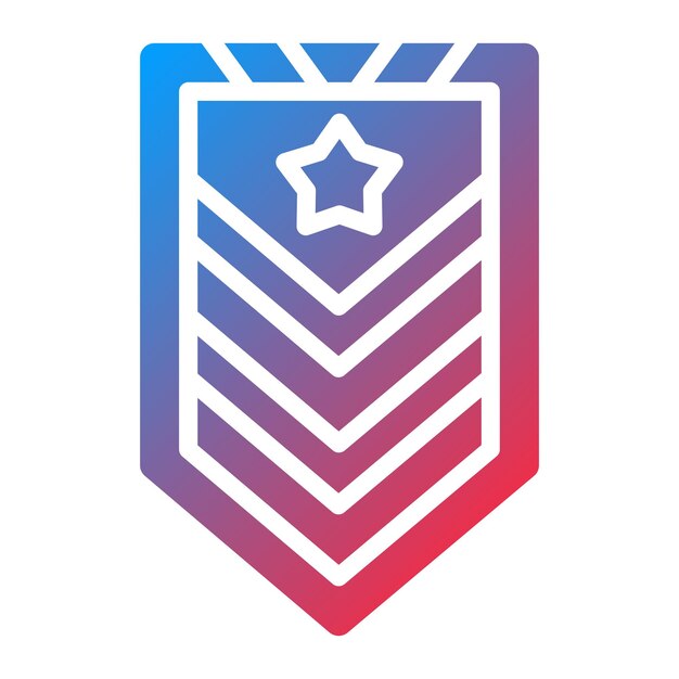 El estilo del icono Chevron del ejército