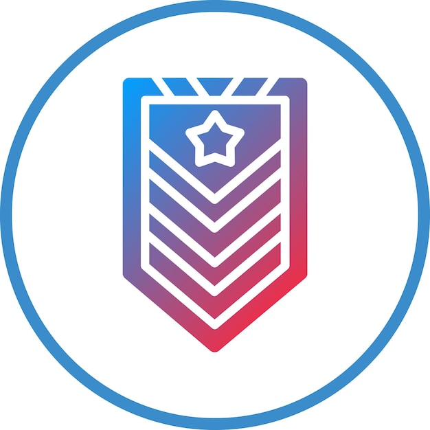 El estilo del icono Chevron del ejército