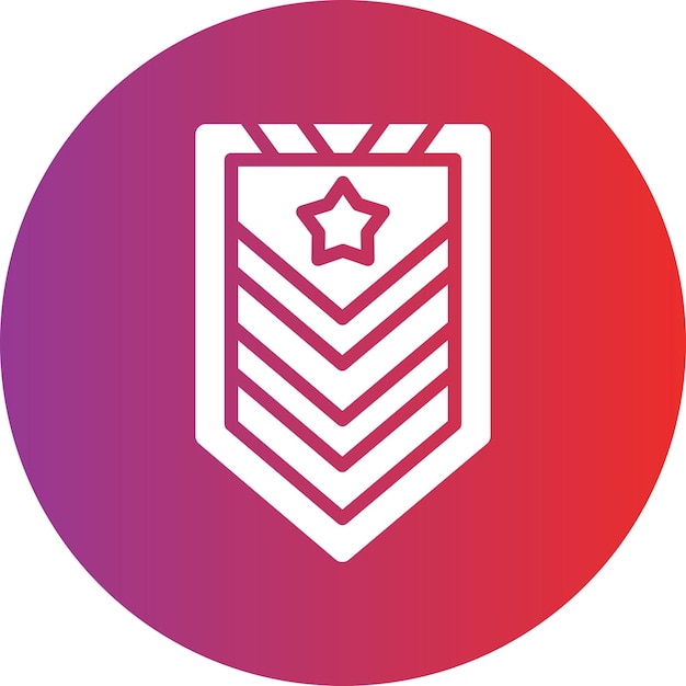El estilo del icono Chevron del ejército