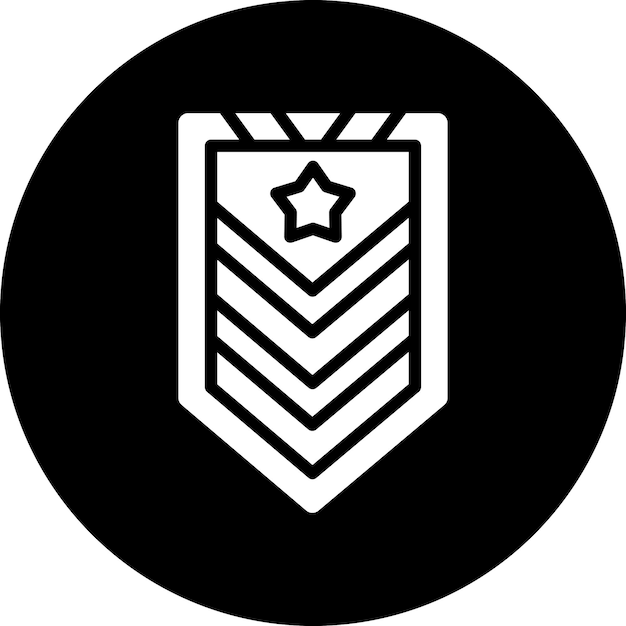 El estilo del icono Chevron del ejército