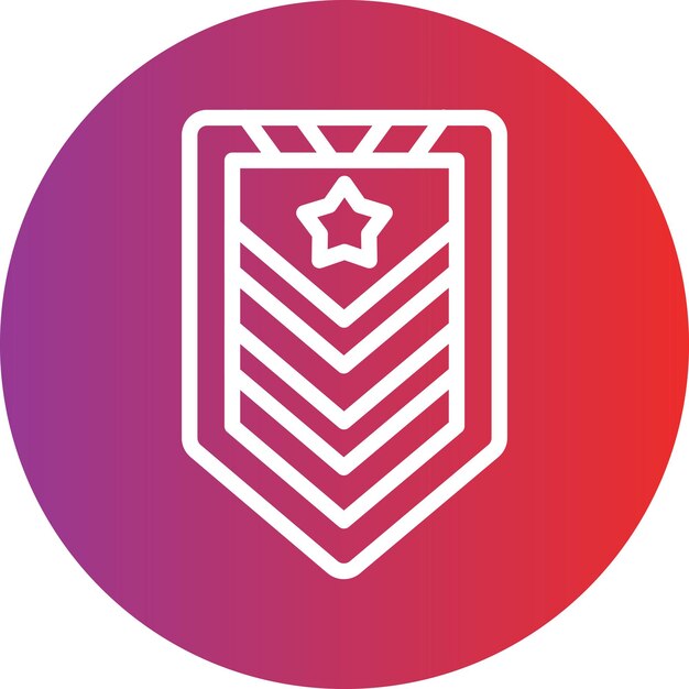 El estilo del icono Chevron del ejército