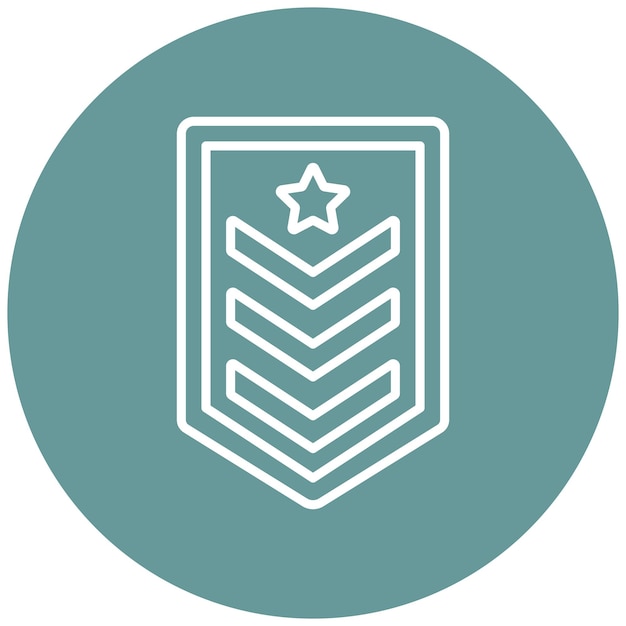El estilo del icono Chevron del ejército