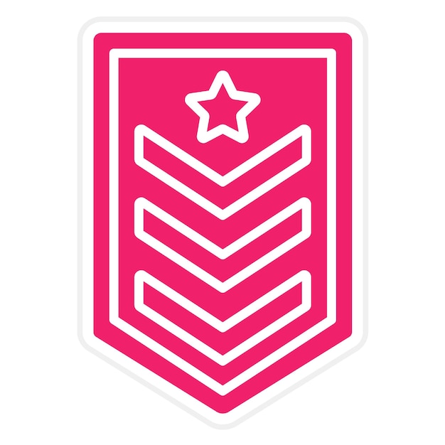 El estilo del icono Chevron del ejército