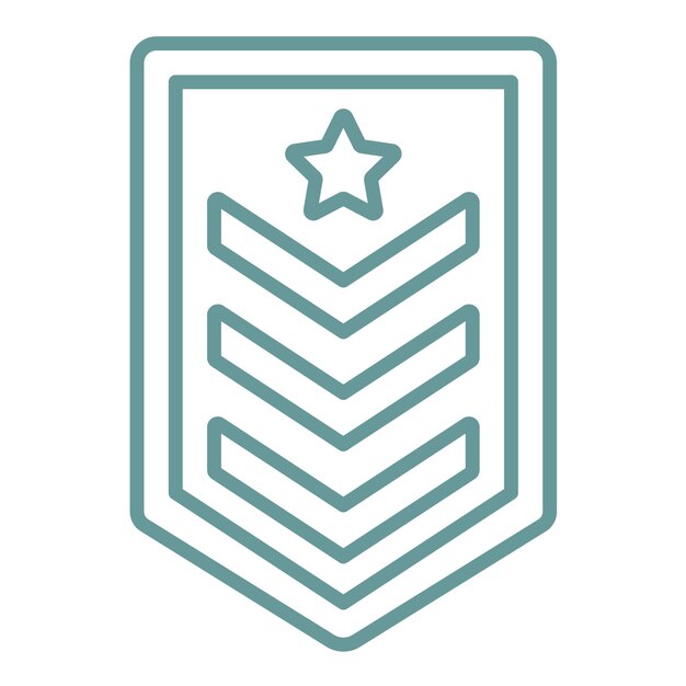 El estilo del icono Chevron del ejército
