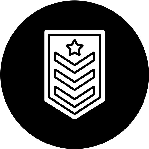 El estilo del icono Chevron del ejército