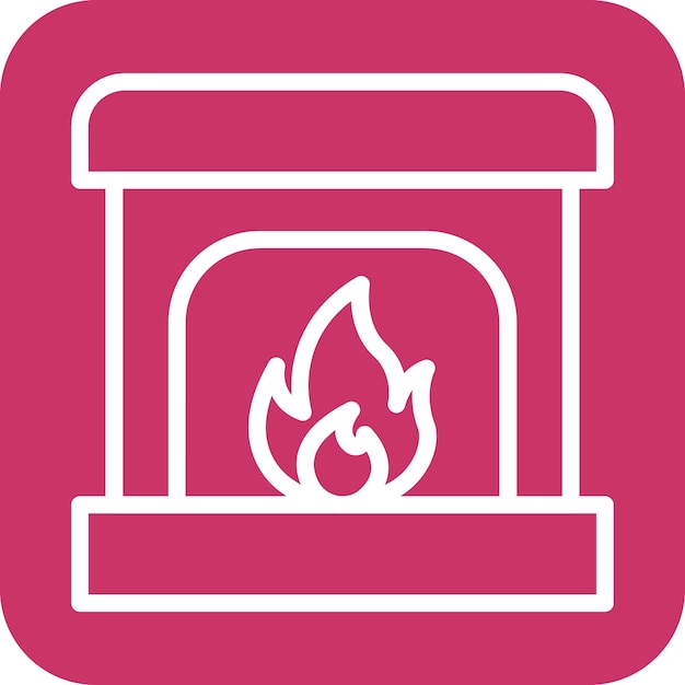 Estilo del icono de la chimenea de diseño vectorial