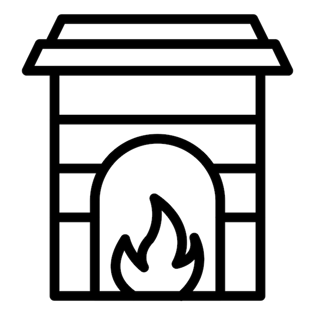 Estilo del icono de la chimenea de diseño vectorial