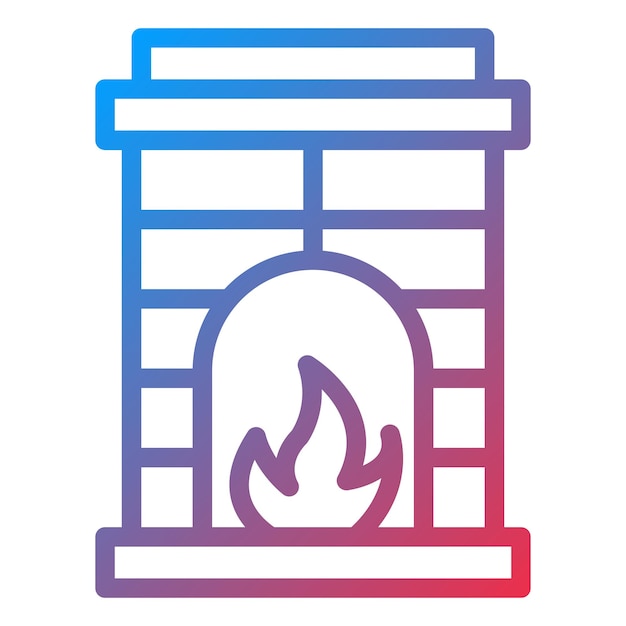 Estilo del icono de la chimenea de diseño vectorial