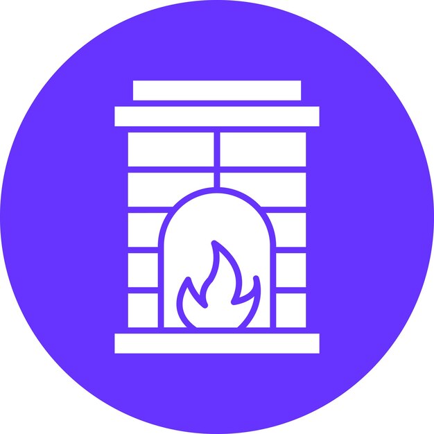 Estilo del icono de la chimenea de diseño vectorial