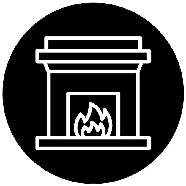 Estilo del icono de la chimenea de diseño vectorial
