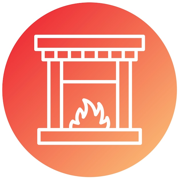 Estilo del icono de la chimenea de diseño vectorial