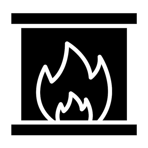 Estilo del icono de la chimenea de diseño vectorial