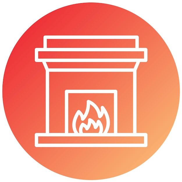 Estilo del icono de la chimenea de diseño vectorial