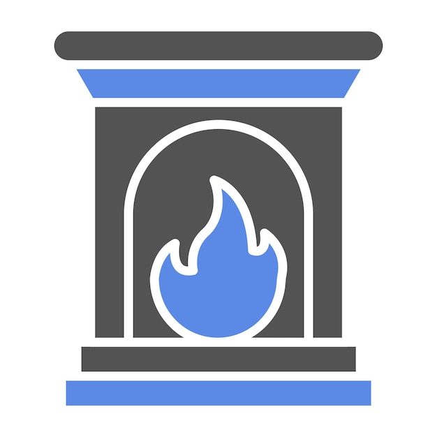 Estilo del icono de la chimenea de diseño vectorial