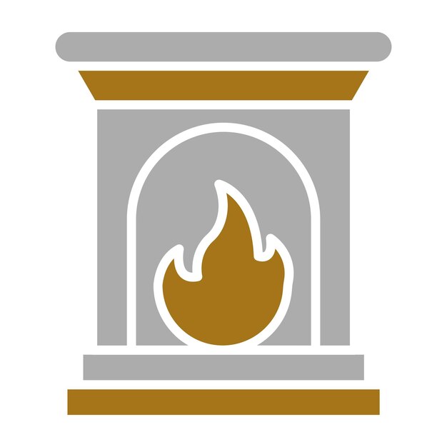 Estilo del icono de la chimenea de diseño vectorial