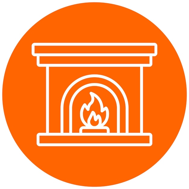 Estilo del icono de la chimenea de diseño vectorial