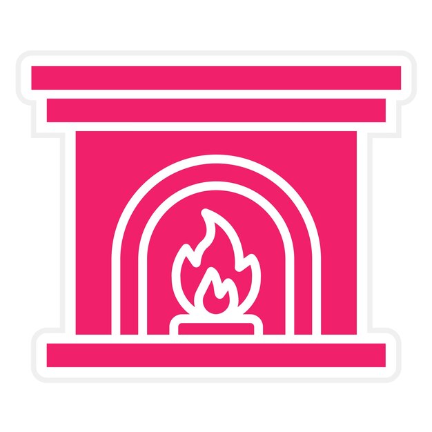Estilo del icono de la chimenea de diseño vectorial