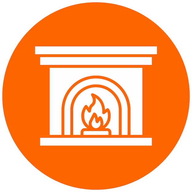 Estilo del icono de la chimenea de diseño vectorial