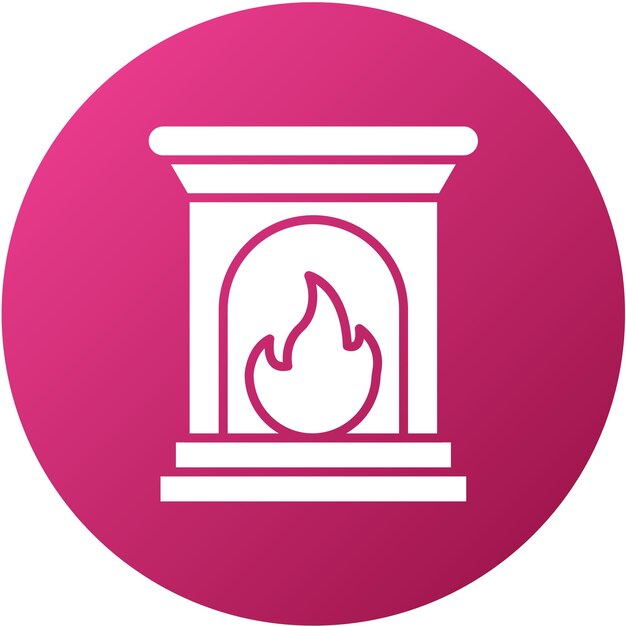 Estilo del icono de la chimenea de diseño vectorial