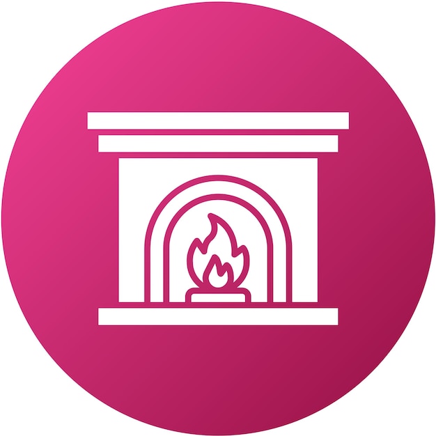 Estilo del icono de la chimenea de diseño vectorial