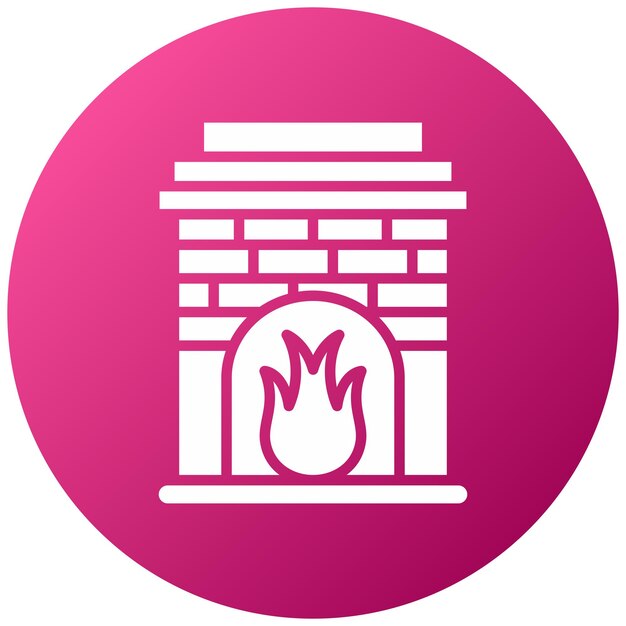 Estilo del icono de la chimenea de diseño vectorial