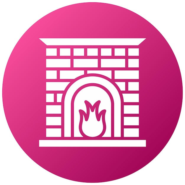 Estilo del icono de la chimenea de diseño vectorial