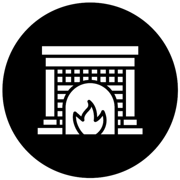 Estilo del icono de la chimenea de diseño vectorial